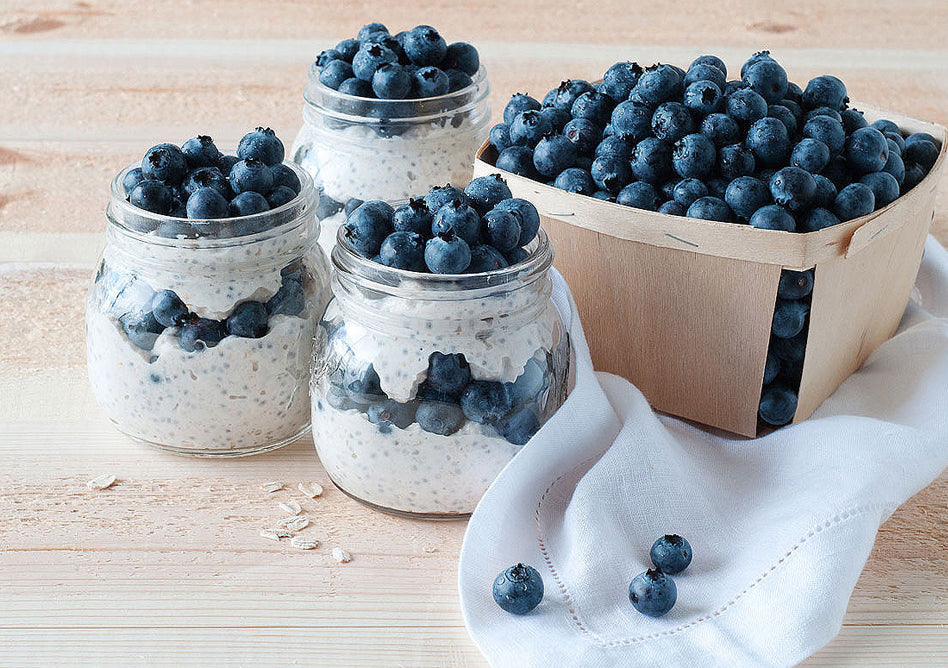 GRUAU AUX GRAINES DE CHIA ET BLEUETS