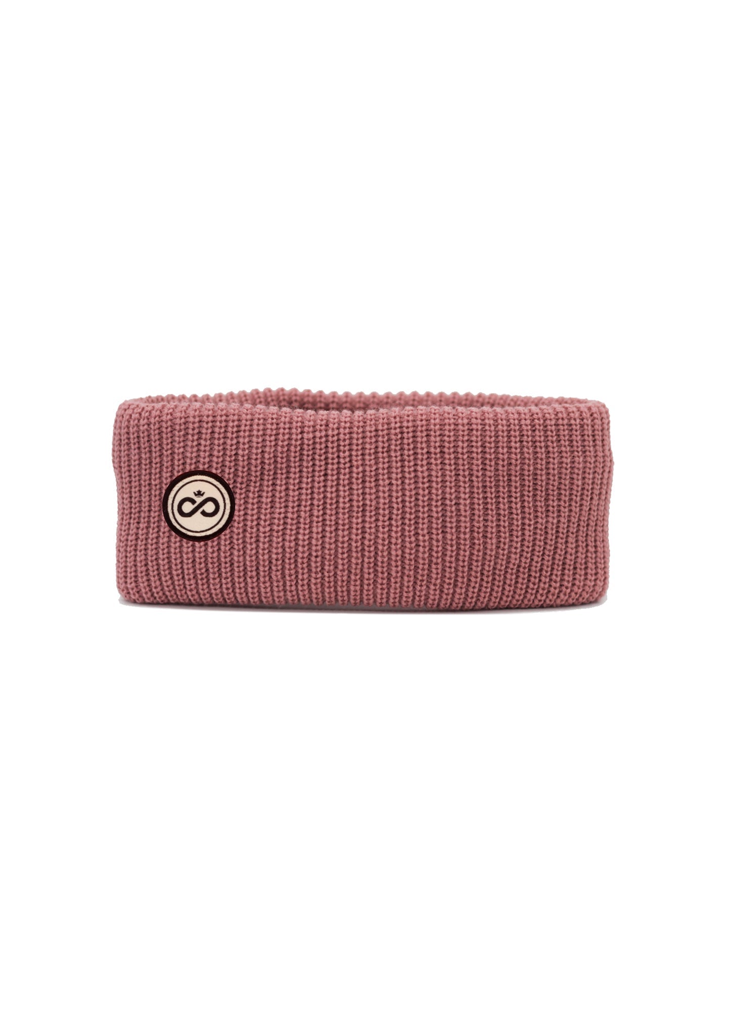 Bandeau Alpin rose cendré - logo rond