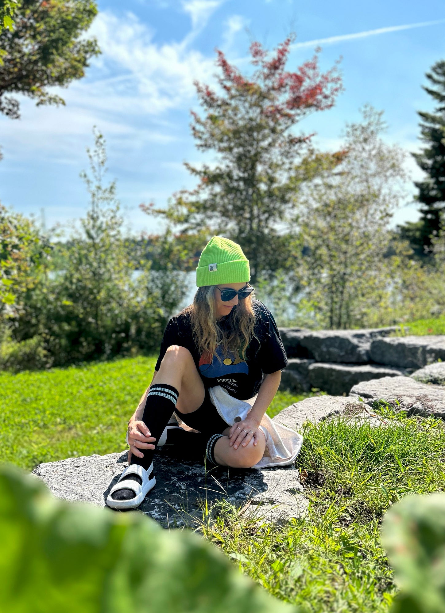 Boreal lime beanie - adult size