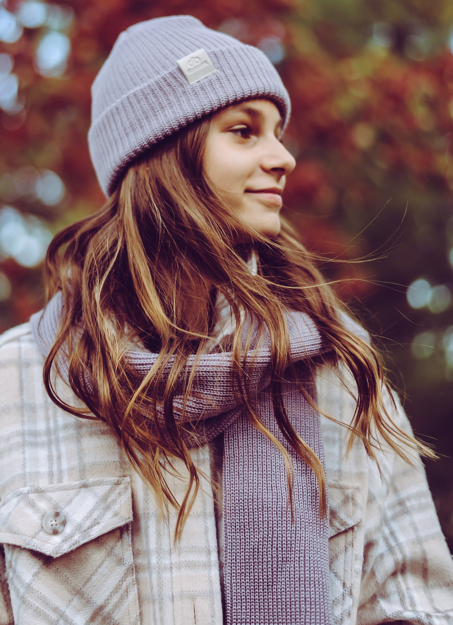 Boreal set lavender hat &amp; scarf 